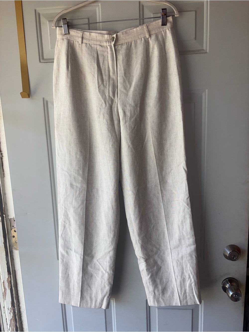 Pendleton vintage beige linen blend pants size 12